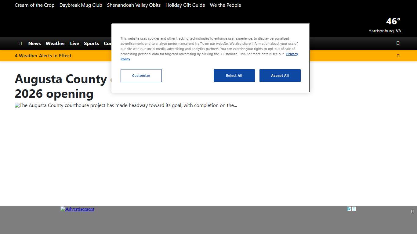 Augusta County courthouse on schedule for early 2026 opening