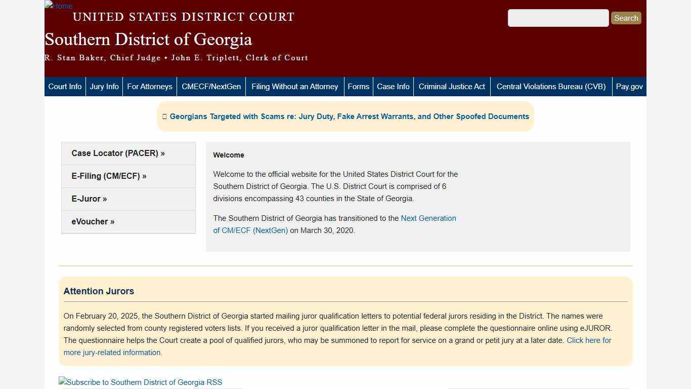 Southern District of Georgia United States District Court